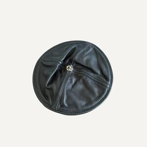 Chrome Hearts Special Order Leather Kippah Yarmulke Black